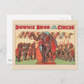 象を女性とトレーナーと一緒に演奏。 ポストカード (正面/裏面)