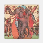 象を女性とトレーナーと一緒に演奏。 マグネット (正面)