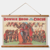 象を女性とトレーナーと一緒に演奏。 吊り下げ型タペストリー (正面)