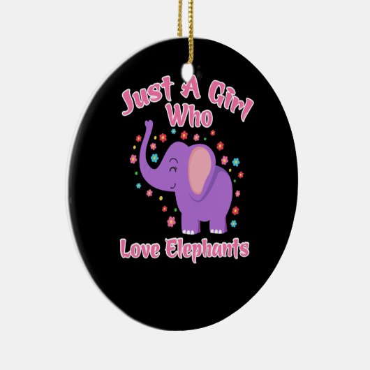 象を愛するただの女の子 セラミックオーナメント (右)