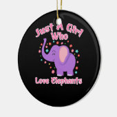 象を愛するただの女の子 セラミックオーナメント (左)
