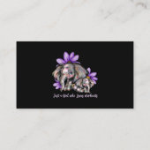 象を愛するジャスト・ガール花動物の再利用 名刺 (裏面)