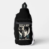 象を愛する少年 スリングバッグ (正面)