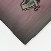 象を持つバレリーナの女の子 フリースブランケット (角)