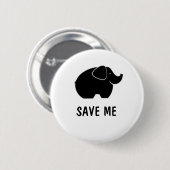 象を救って下さい 缶バッジ (正面&裏面)