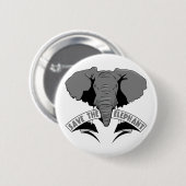 象を救って下さい 缶バッジ (正面&裏面)