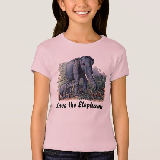 象を救って下さい Tシャツ (正面)