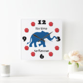 象を救出する時 スクエア壁時計 (ホーム)