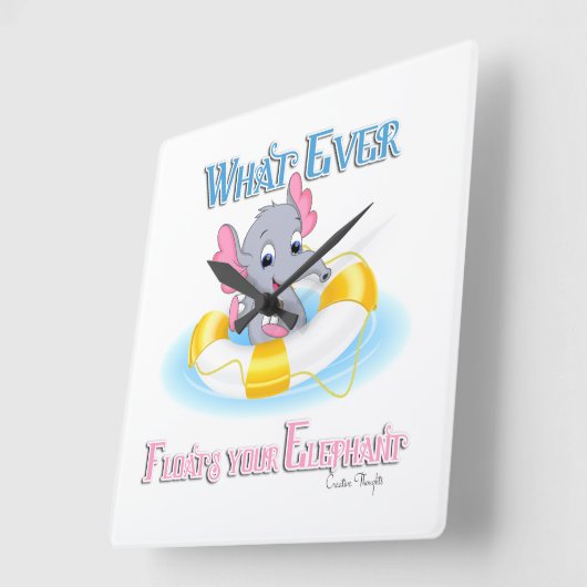 象を浮かせるものは何でも3 スクエア壁時計 (傾斜)