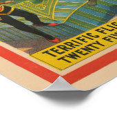 象を飛び越えるアクロバットのサーカスのポスター ポスター (角)