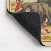 象を飛び越えるアクロバットのサーカスのポスター マウスパッド (コーナー)