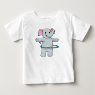 象アットスポーツフィットネスタイヤ ベビーTシャツ