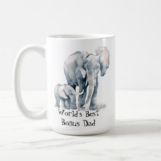 象アフリカ動物世界のボーナス最高のパパ コーヒーマグカップ (左)