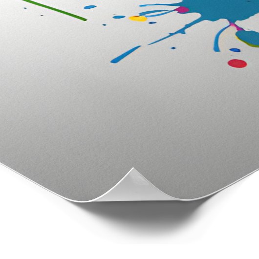 象ウォールアートアニマルワイルドライフ(ばちゃばちゃ)跳ねるアート ポスター (角)