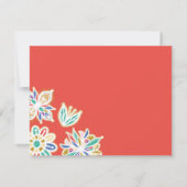 象エレガント象列車フローラ装飾華美 ノートカード (裏面)