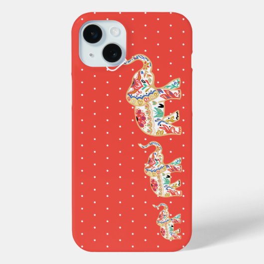 象エレガント象列車フローラ装飾華美 Case-Mate iPhoneケース (裏面)