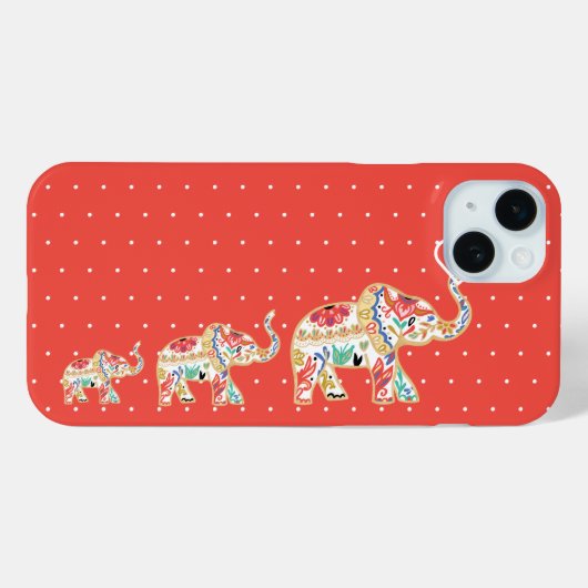 象エレガント象列車フローラ装飾華美 Case-Mate iPhoneケース (裏面 (横))