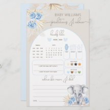 象オ少年サファリ赤ちゃんシャワー予測ゲーム