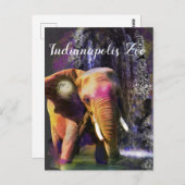 象カラフルの滝 ポストカード (正面/裏面)