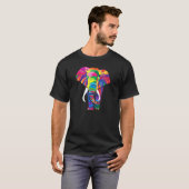 象カラフルカッコいい物 Tシャツ (正面フル)
