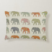 象カラフル動物のコンテンポラリー模様 アクセントクッション (裏面)