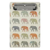 象カラフル動物のコンテンポラリー模様 ミニクリップボード (正面)