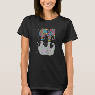 象カラフル反射ゾウ Tシャツ