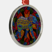 象カラフル華美と曼荼羅 メタルオーナメント (右)