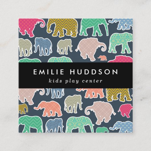 象カラフル象、セ遊ンタ、アクティビティセンター スクエア名刺 (正面)