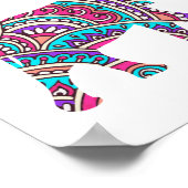 象カラフル象 ポスター (角)