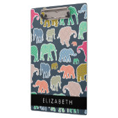 象カラフル象、象の模様、あなたの名前 クリップボード (左)