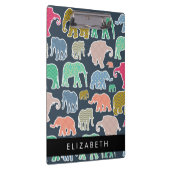 象カラフル象、象の模様、あなたの名前 クリップボード (右)