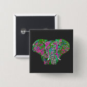 象カラフル 缶バッジ (正面&裏面)