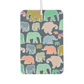 象カラフル、象の模様、ジグザグ カーエアーフレッシュナー (正面)