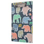 象カラフル、象の模様、ジグザグ クリップボード (左)