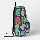 象カラフル、象の模様、ジグザグ プリントバックパック (左)