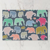 象カラフル、象の模様、ジグザグ ペーパーパッド (正面)