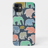 象カラフル、象の模様、ジグザグ Case-Mate iPhoneケース (裏面)