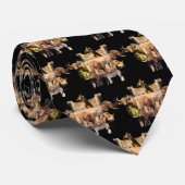 象カラー野生動物フレームのネックタイ ネクタイ (ロール)