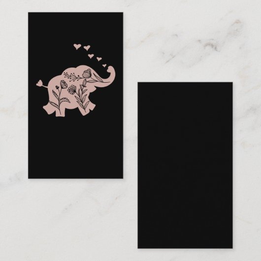 象ガールズウィメンフラワー 名刺 (正面/裏面)