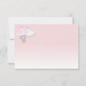 象ガールバルーンベビーシャワーサンキューカード サンキューカード (裏面)