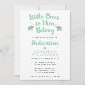 象クリスチャン献身招待状 |ミント 招待状 (正面)