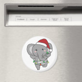 象クリスマス冬の動物ゾウ マグネット (インサイチュ (食洗機))