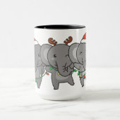 象クリスマス動物かわいいマグカップ マグカップ (中央)