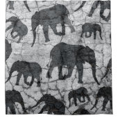 象コンクリート模様デザイン シャワーカーテン (正面)