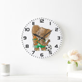 象サッカー選手おもしろいスポーツ動物 ラージ壁時計