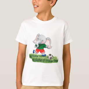 象サッカー選手の水彩組成物。 Tシャツ