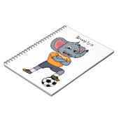 象サッカー選手の漫画イラストレーション ノートブック (左側)