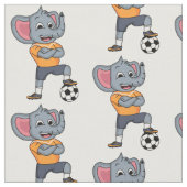 象サッカー選手の漫画イラストレーション ファブリック (クローズアップ)