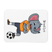 象サッカー選手の漫画イラストレーション マグネット (横)